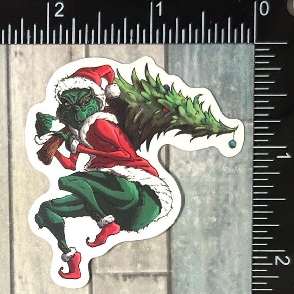 ๐10/$10๐ Mean One Grinch Christmas Reusable Waterproof Vinyl Sticker - Picture 1 of 1